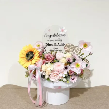 Bloom Box Akrilik Ucapan Wedding Lanny Jaya